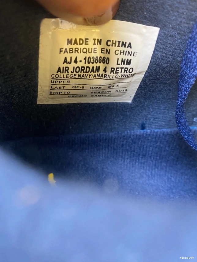 Reps TBkick 4 Jordan Air (PE) Retro AJ4-1036660 Michigan 0716